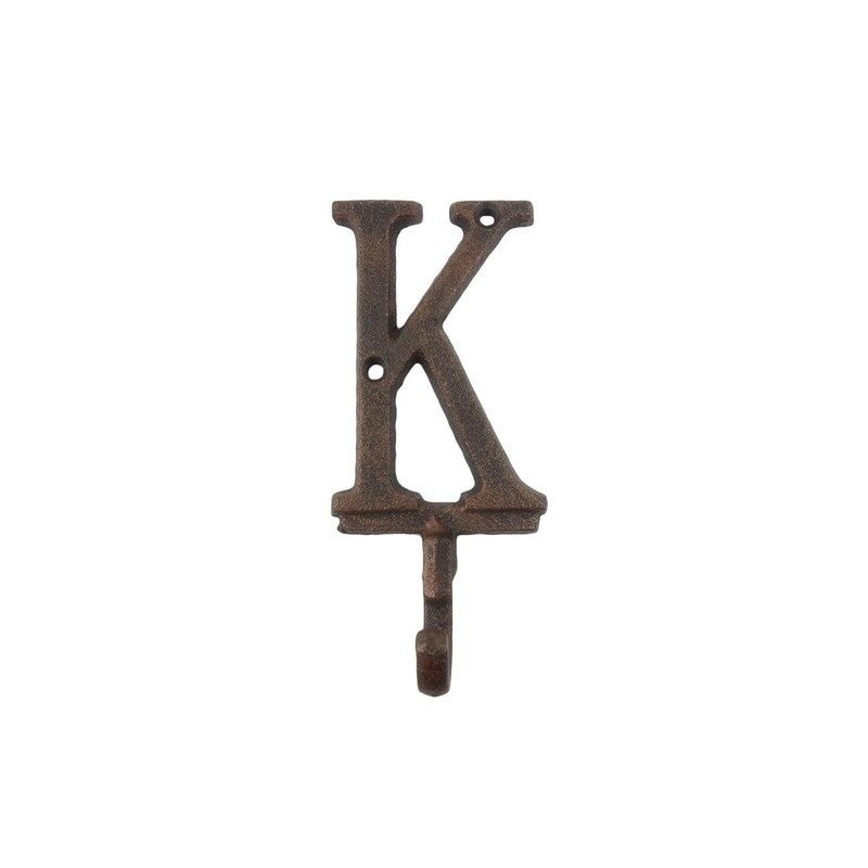HANDCRAFTED NAUTICAL DÉCOR Rustic Copper Cast Iron Letter K Alphabet