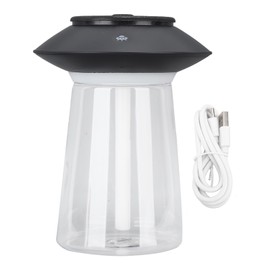 Humidifier Aroma Diffuser Mushroom Shape 760ml Capacity Rechargeable Home Decoration for Room Office Black