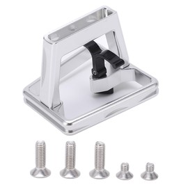 Folding Bike Front Carrier Adapter Aluminium Alloy Hollow Carved Mount Base for Poday Silver