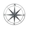 Zeckos Galvanized Zinc Finish Metal Indoor/Outdoor Nautical Compass Rose Wall