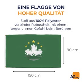 AZ FLAG Macau Flag 3' x 5' - Macanese flags 90 x 150 cm - Banner 3x5 ft
