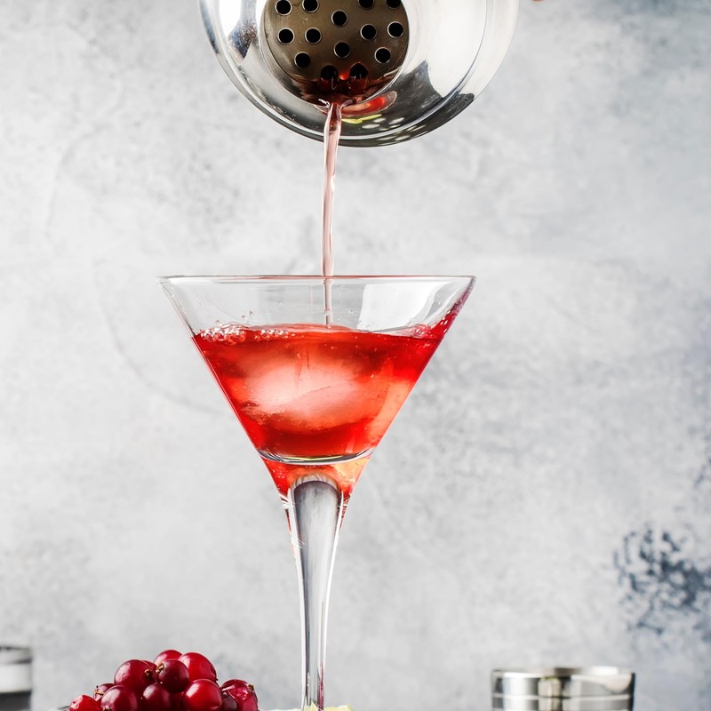 HIC Kitchen Bar Cocktail Shaker, 18/8 Stainless Steel, Mirror Finish,