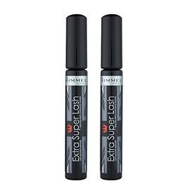 Rimmel Extra Super Lash - Máscara, color negro, Negro, 2 unidades                                                                                     