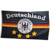 Flaggenfritze® Fan Flag Football Flag Germany Black with 4 Stars