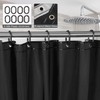 Funria EVA Shower Curtain Waterproof Bathroom Curtains with 8 Hooks