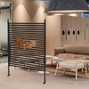 Metal Privacy Screen Freestanding Fence Panels with Stand Portable Divider