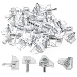 suiwotin 30pcs 3mm / 1/8 Inch Shelf Support Peg, Clear Plastic Cabinet Shelf Pins, Shelf Supports Pins for Closet, Kitchen, Furniture Shelves Holder Pegs
