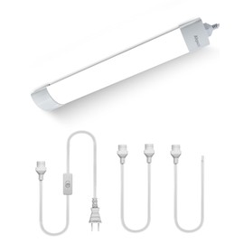 Akpuzd 5000K LED Ceiling Light Fixture with Plug, 1.4 FT Under Cabinet Lighting, 16W Linkable Led Light Bar for Kitchen Bathroom Garage Corridor Office Overhead Lighting, 1 Pack