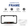 ELECTRONLUMEN Clear License Plate Covers + Aluminum Alloy Frames Combo