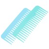 OATIPHO Lightweight Home Hair Comb 2pcs Wide Tooth Detangler Rectangular