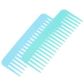 OATIPHO Lightweight Home Hair Comb 2pcs Wide Tooth Detangler Rectangular Design for