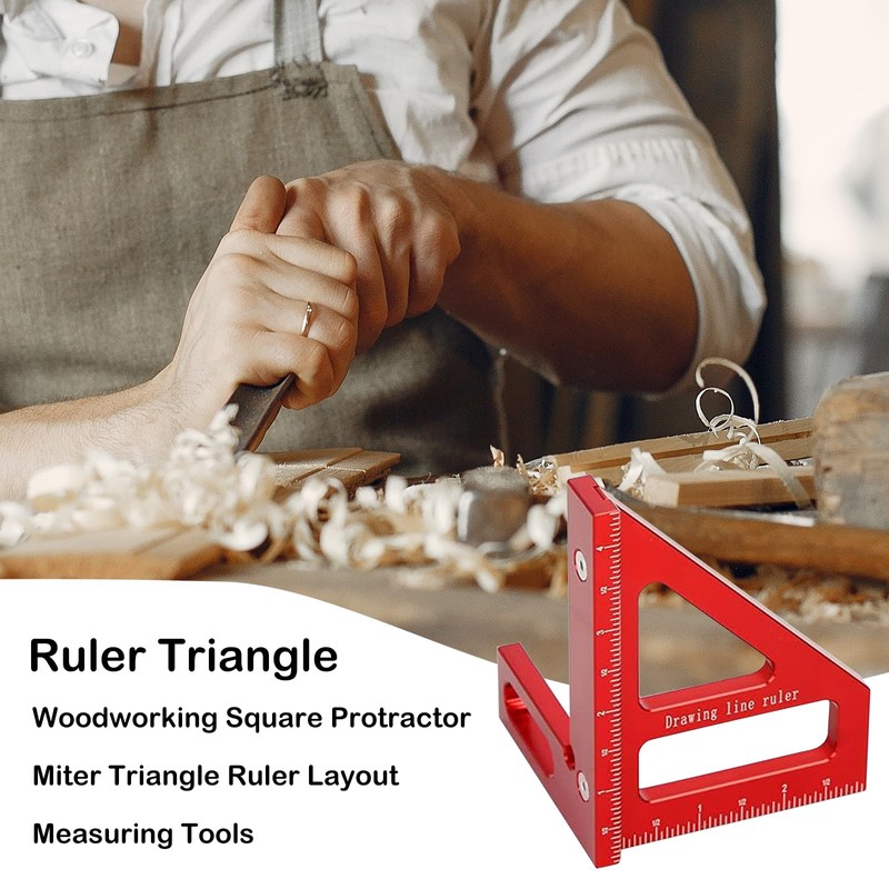 3D Multi Angle Measuring Ruler, 45° & 90° Degree Triangle