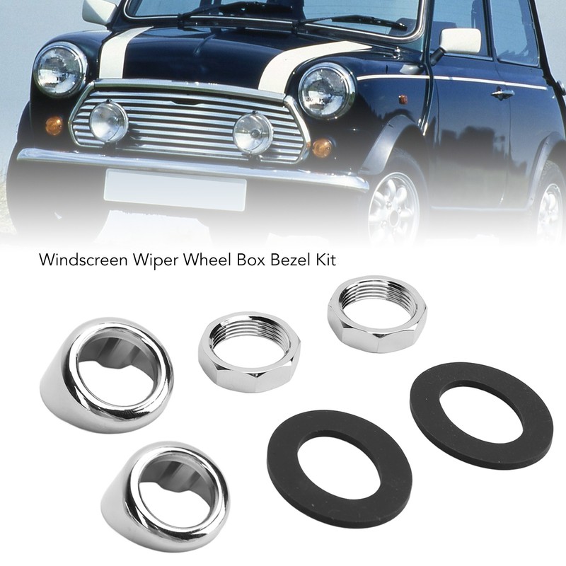 Windshield Wiper Wheel Box Bezel Kit ABS Chrome 519988Z for