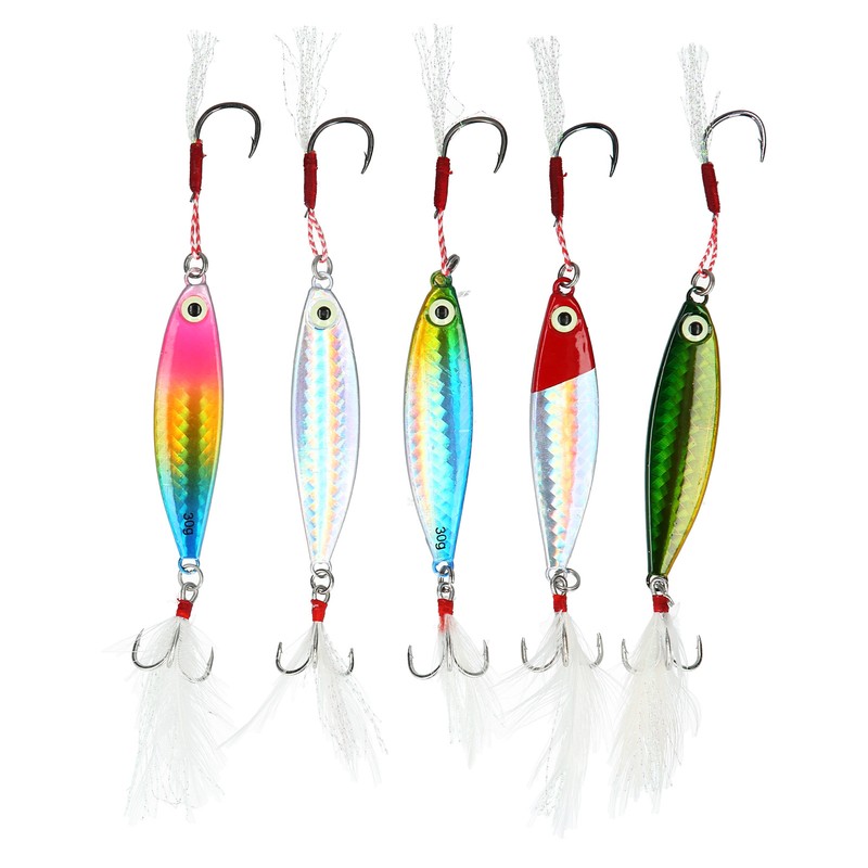 Long Shot Iron Plate Artificial Spoon Metal Lure Bait Set