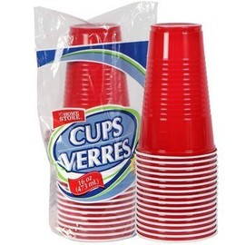 Red 16 0z Plastic Party Cups