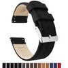 BARTON WATCH BANDS Quick Release Top Grain Leather Watch Band