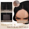 Sidaila 14 Inch Middle Part Wavy Wig for Women, Black