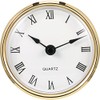 Hicarer 3-1/8 Inch (80 mm) Quartz Clock Fit-up/Insert with Roman Numeral, Quartz Movement (Gold Rim)