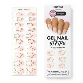 MOYOU LONDON Semi-cured UV Gel Strips - Pack of 20 - Gel Nail Foils UV Hardening for Salon Quality Manicure - Nailjob 02