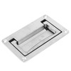 sourcing map Cupboard Door 11x7cm Metal Recessed Flush Sliding Carry