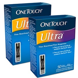Onetouch Ultra Paquete Con 100 Tiras Para Glucómetro