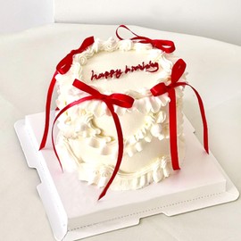 20 Pack Bow Cupcake Toppers Birthday Bowknot Ribbons Coquette Red Bow High Footed Cup Balloon Wall Party Decorations Bridal Cake Dessert Picks Baby Girl Boy Birthday Wedding Party Supplies red