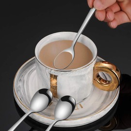 12Pcs Coffee Spoon Espresso Spoons, Mini Coffee Spoon, 4.7 Inches Stainless Steel Small Spoons for Dessert