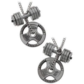 Shields of Strength Men's Antique Finish Combo Necklace-Phil 4:13 Stack Plate/Phil 4:13 Grip Plate