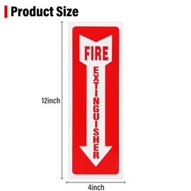 Madrigal fire extinguisher inside sticker,fire extinguisher sign,2 Pack-4x12"Premium Self-Adhesive Vinyl for UV, Weather, Scratch, Water and Fade Resistance, Indoor and Outdoor