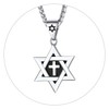 Star of David Necklace for Men Stainless Steel Wheat Chain