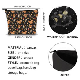 Squirrel Cosmetic Makeup Bag Squirrel Lover Gifts Wildlife Animal Lovers Gift Squirrel Zipper Pouch Squirrel Gift for Her (Squirrel Makeup Bag 1uk)