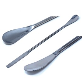 Lab Micro Spoon Scoop Flat Double Ended Spatula, Stainless Steel (Square/Spoon END 9")