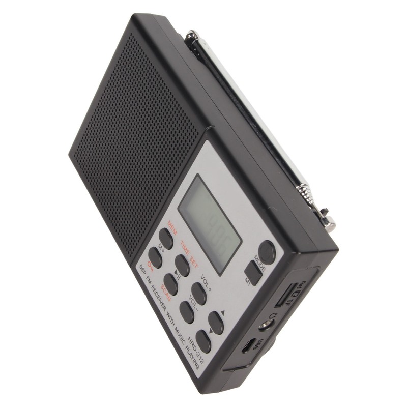 Digital Radio Bluetooth MP3 Player Rechargeable Supports Memory Card DSP