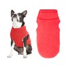 Gooby Microfiber Stretch Fleece Vest Dog Sweater - Tomato Red,