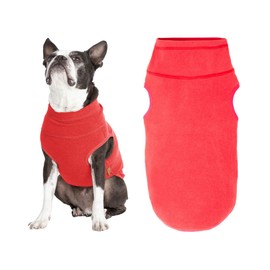 Gooby Microfiber Stretch Fleece Vest Dog Sweater - Tomato Red, 4X-Large - Warm Pullover Microfiber Fleece Dog Jacket for Small to Large Dogs