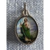 Saint Jude Catholic Medal Pendant Charm | Silver Tone |