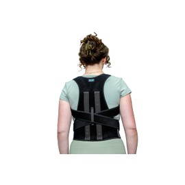 UK+ PRO CARE Posture Corrector Support for Men And Women, Versatile Full Back Support Brace With Shoulder Strap, Hunchback Correction, Relieves From Spine, Back And Lumbar Pain (Black, M(75-85cm))