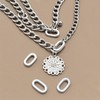 10 Pcs 18K Sliver Oval Clasp Spring Claps Connector Necklace