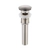 Yodel Bathroom Sink Drain Stopper Pop up Drain With Overflow for Vessel Sink Lavatory Vanity,Brushed Nickel