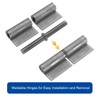 uxcell 2 Pack 3-8/9" x 1-1/3" Weld-on Steel Gate Flag
