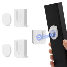 WALLFID Magnetic Remote Control Holder Wall Mount, Innovative Slot Design for Effortless Organization of Home, Office, and School Supplies - Organize and Fix Remotes with Ease (White, 2 pack)