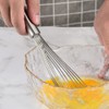 Xzhixiao 2 Pieces Flat Wire Egg Whisk Stainless Steel Egg