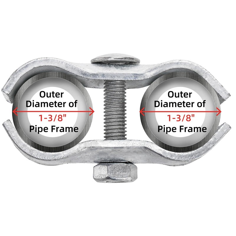 WRINGKIT 10 Pack Dog Kennel Clamps, 1-3/8" Chain Link Fence