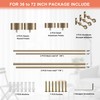 Lwiiom Double Curtain Rods with Aluminum End Cap and Full