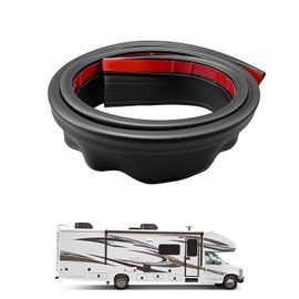 5FT RV Slide Out Rubber Weatherstrip Seal, 1″ D Bulb & 2″ Wiper Seal Combo with Adhesive Backing for RV Camper Slideout System, 5 Feet