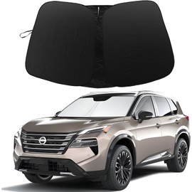 Windshield Sun Shade Compatible with Nissan Rogue 2014-2020 Accessories, 240T Foldable Window Sunshade Sun Visor Protector, Blocks UV Rays Keep Your Car Cooler