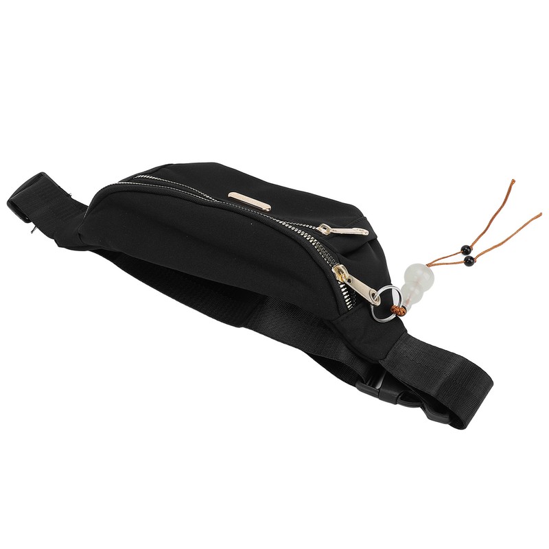 Waist Bag Multi Layer Stylish PU Smooth Zipper Large Capacity