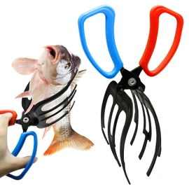 Fish Gripper, Fish Grabber Tool Metal Fish Grippers for Fishing, 3 Claw Fish Grips Anti-Slip Fishing Pliers Gripper Control Clamp Claw Fish Pliers Catch Fish Fishing Accessories, Ideal for Anglers