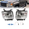 Left+Right Headlights Assembly Compatible with 2014-2019 Sierra 1500 2500HD 3500HD