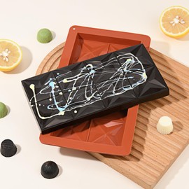 LIFVCNT 2 Pcs Chocolate Molds Silicone, Deep Chocolate Bar Mold, Non-Stick Food Grade Chocolate Mold for Dubai Chocolate Bar Pistachio, Candy and Chocolate Making - Four-Star Shape